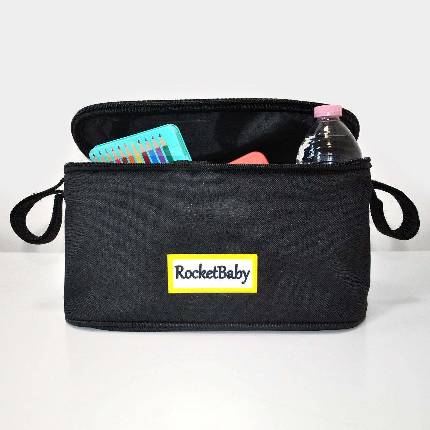 Borsa organizer per passeggino nera con cerniera