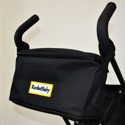 Borsa organizer per passeggino nera con cerniera
