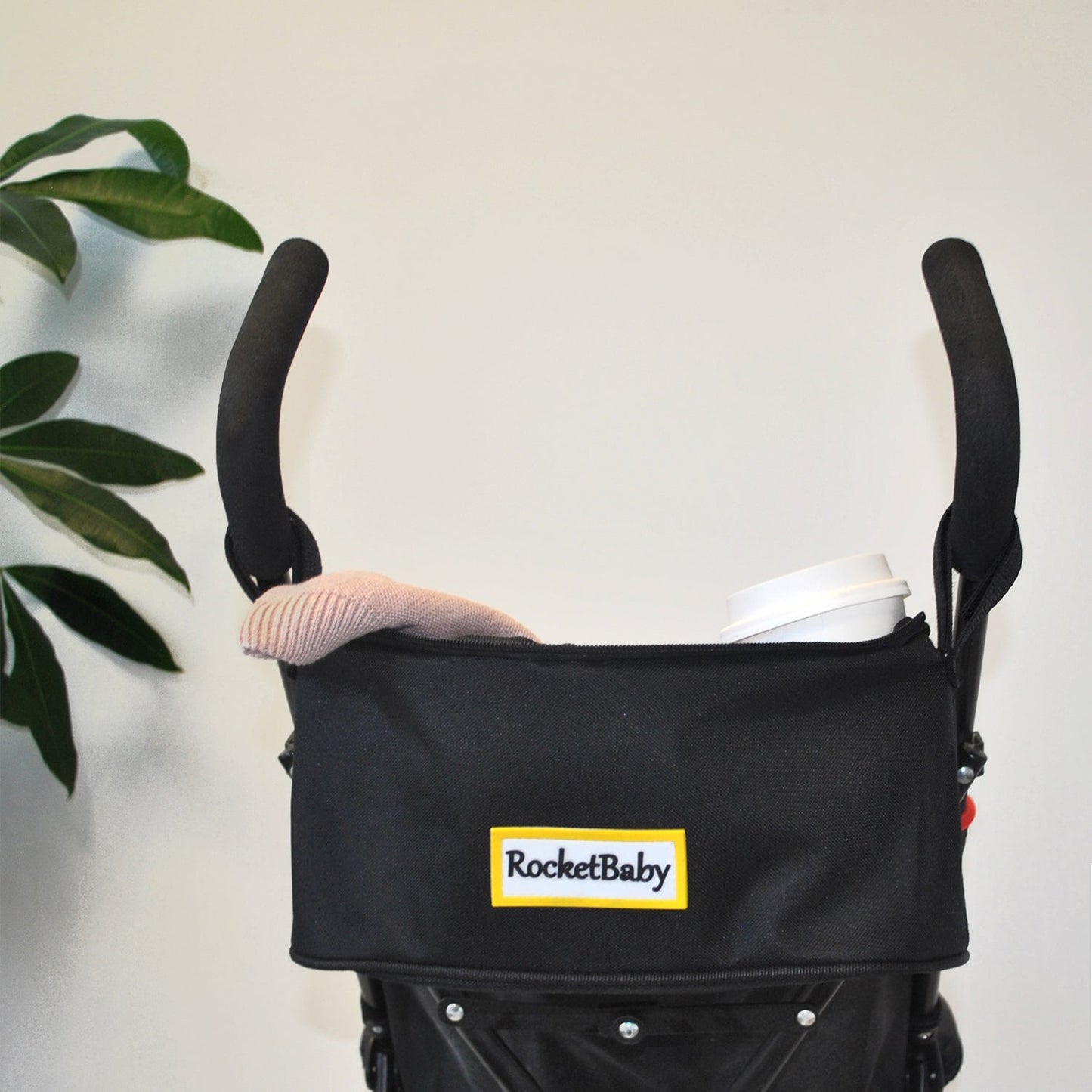 Borsa organizer per passeggino nera con cerniera