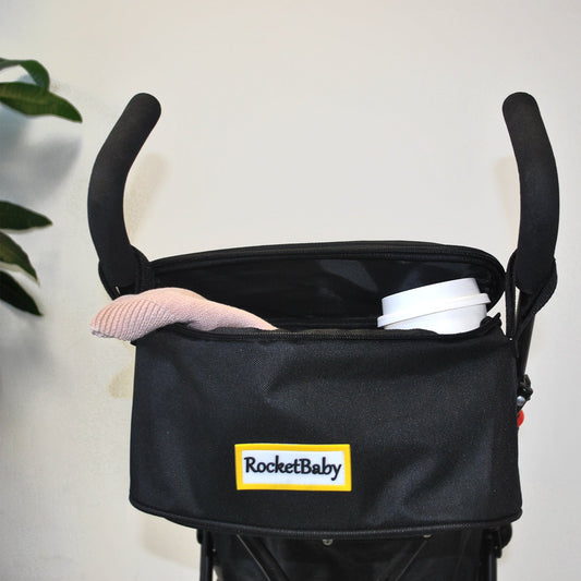 Stroller Organizer Bag Black with Zip