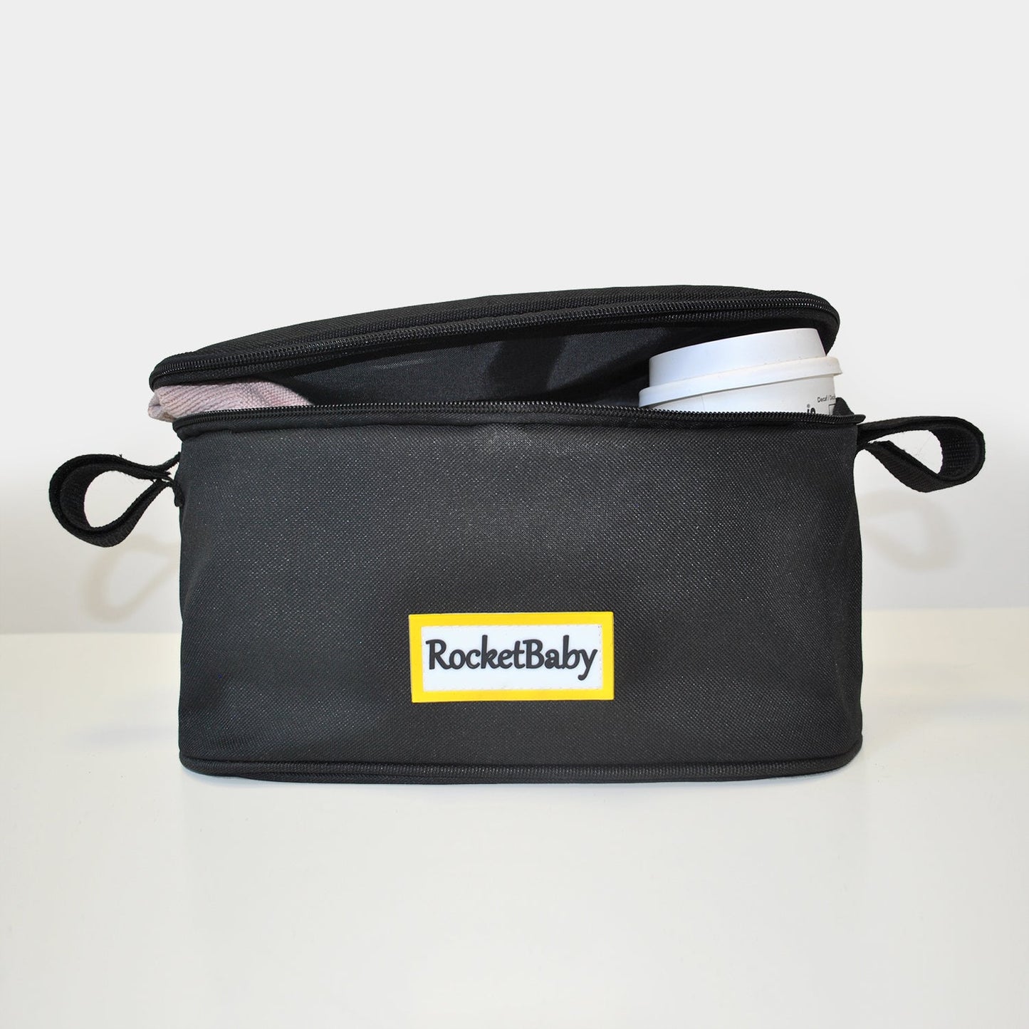 Borsa organizer per passeggino nera con cerniera
