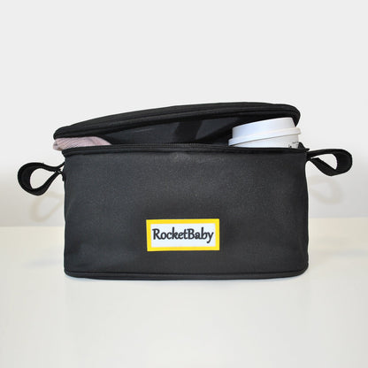 Borsa organizer per passeggino nera con cerniera