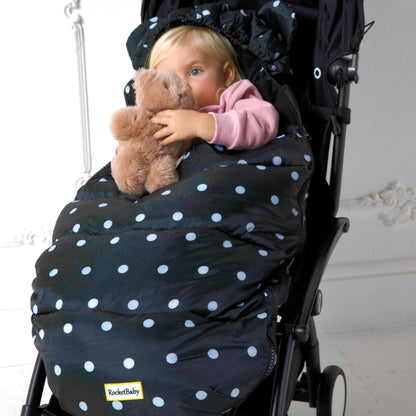 Stroller Footmuff with Ears and Dots