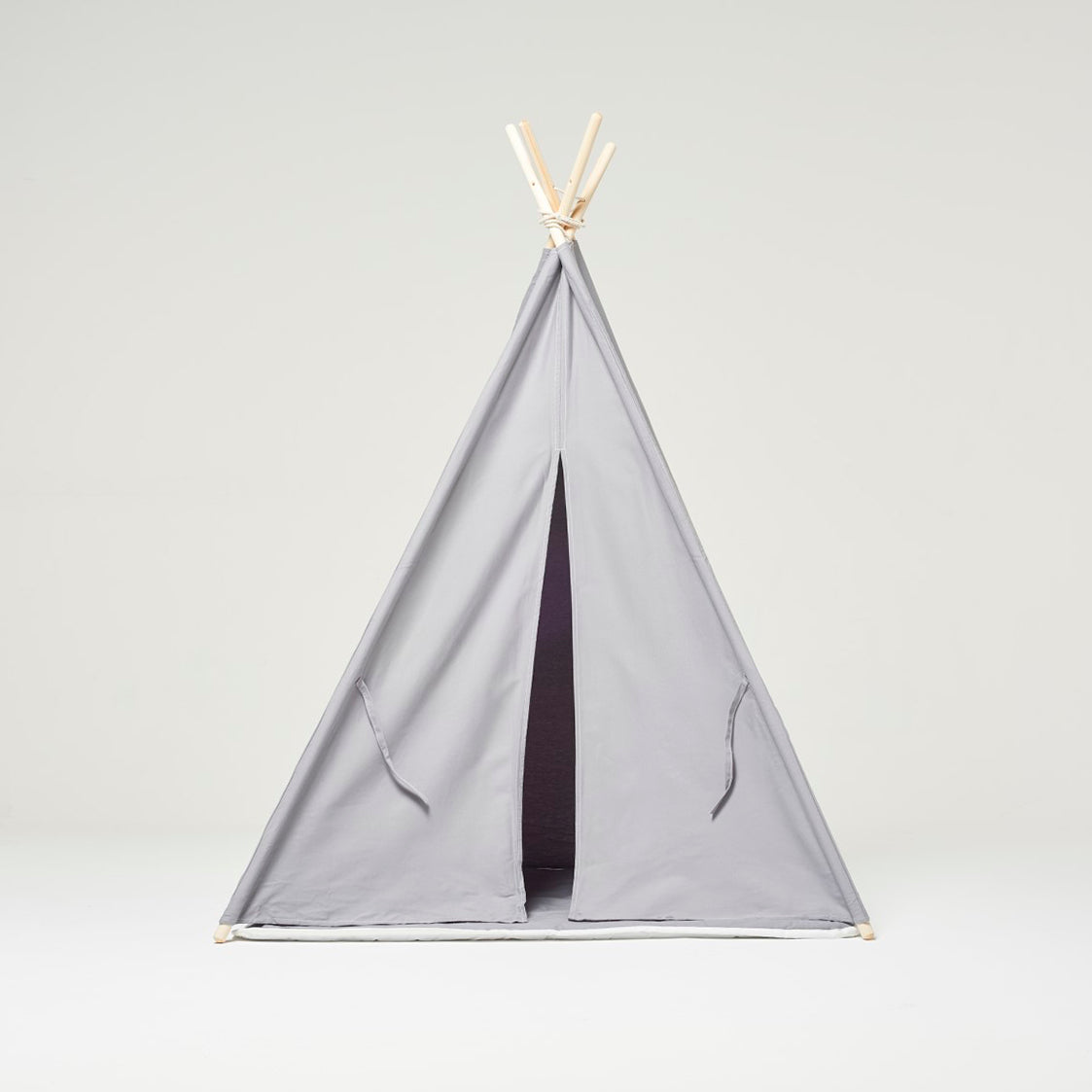 Teepee Play Tent White Grey with Cushion