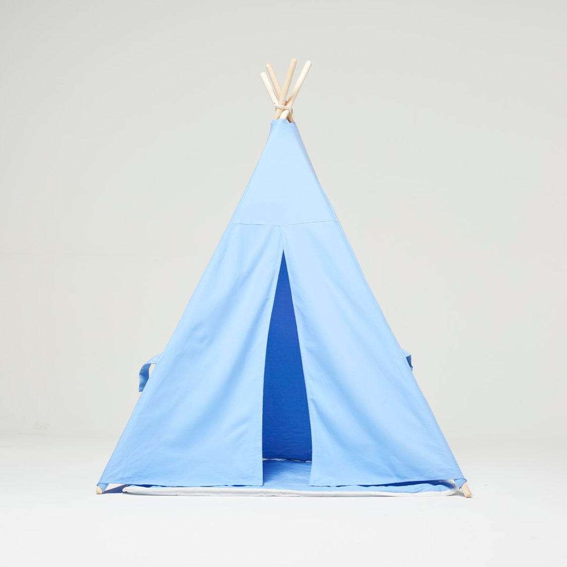 Tenda da gioco Teepee azzurra con cuscino