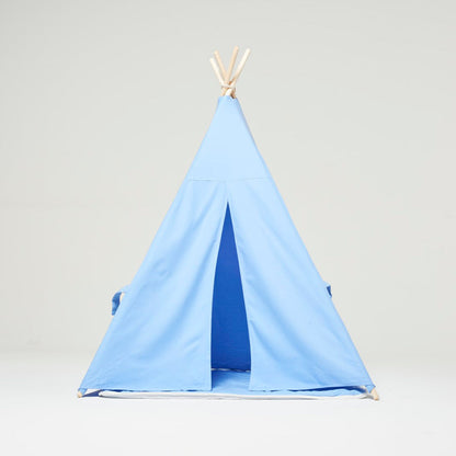 Tenda da gioco Teepee azzurra con cuscino