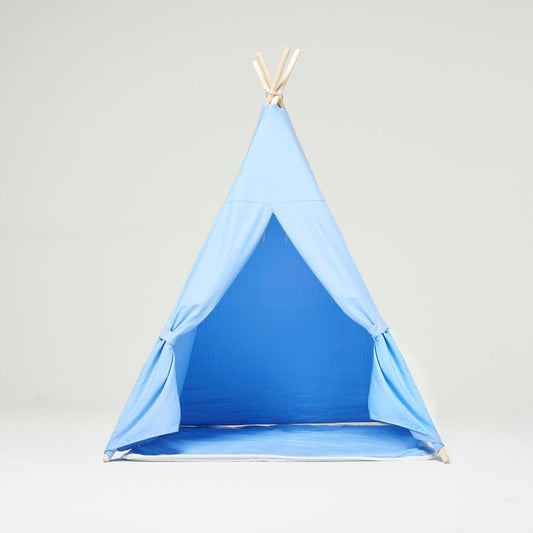 Teepee Play Tent Light Blue with Cushion