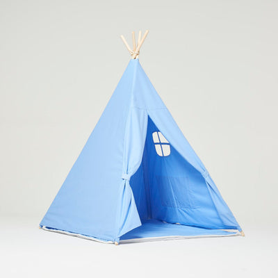 Teepee Play Tent Light Blue with Cushion