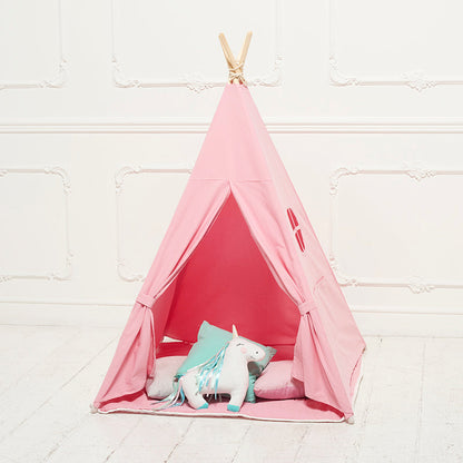 Tenda da gioco Teepee rosa con cuscino