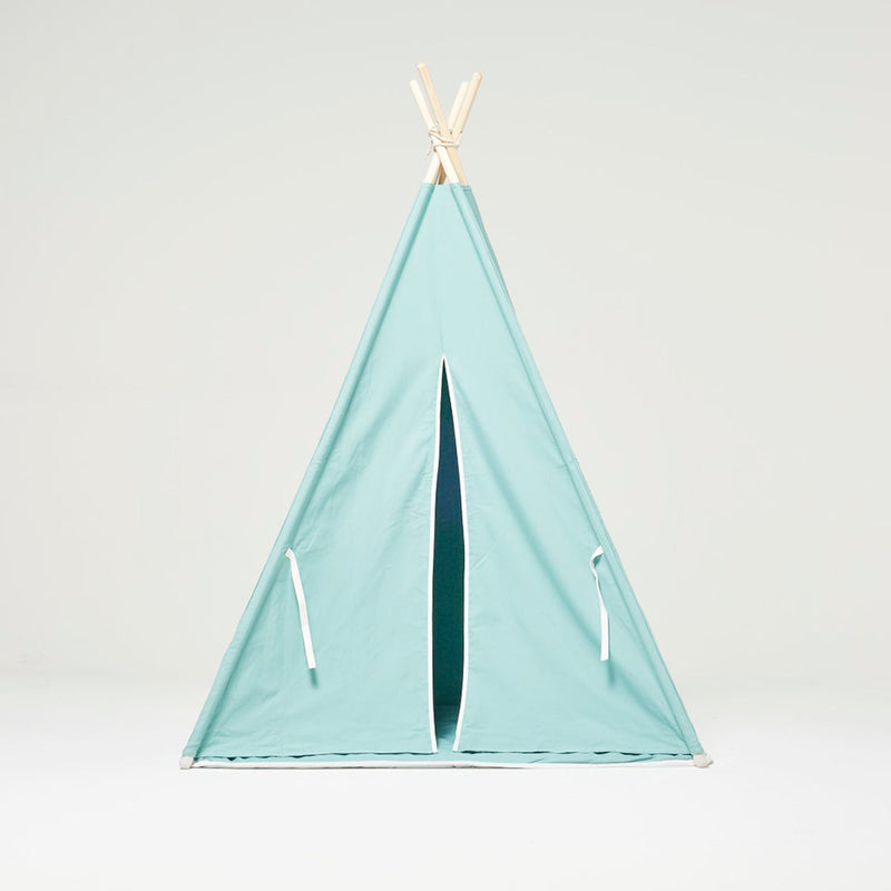 Teepee Play Tent Green with Cushion