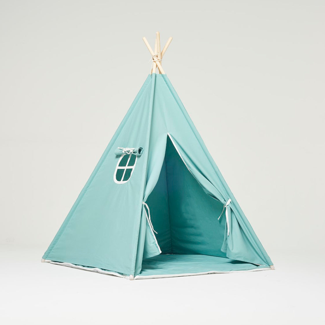 Teepee Play Tent Green with Cushion