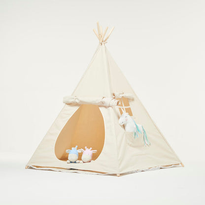 Teepee Play Tent Cream with Cushion