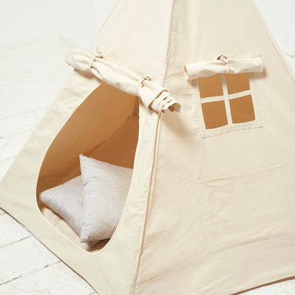 Teepee Play Tent Cream with Cushion