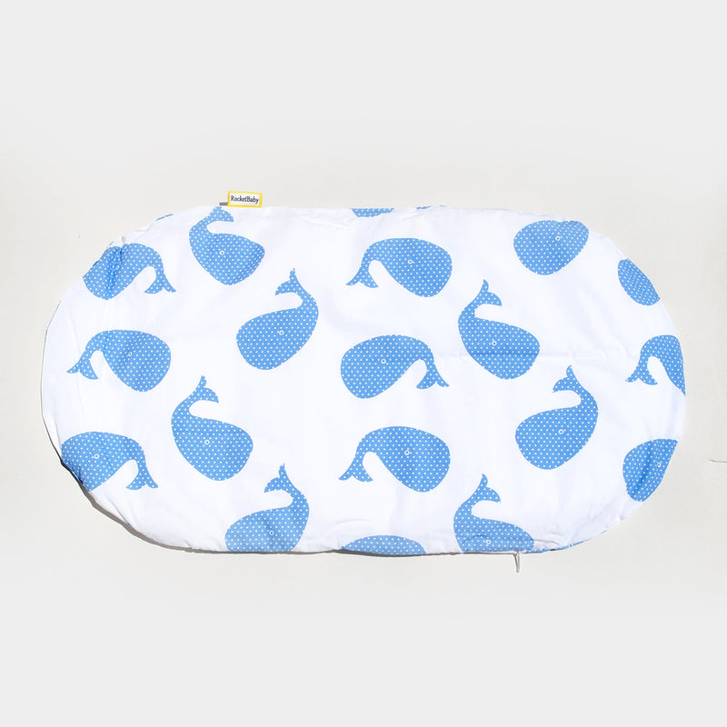 Topponcino Montessori Baby Cushion Blue Whales