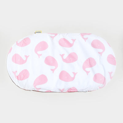 Topponcino Montessori Baby Cushion Pink Whales