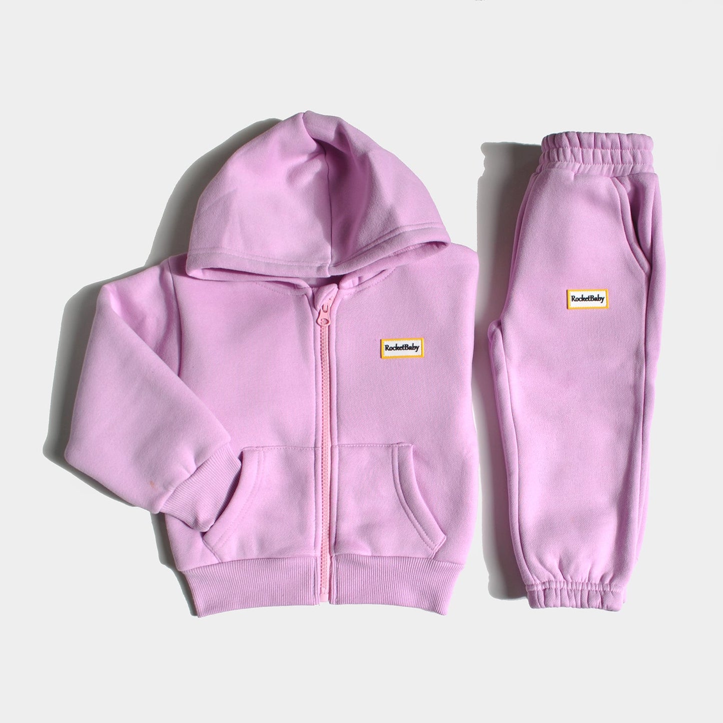 Set felpa con cappuccio e pantaloni rosa