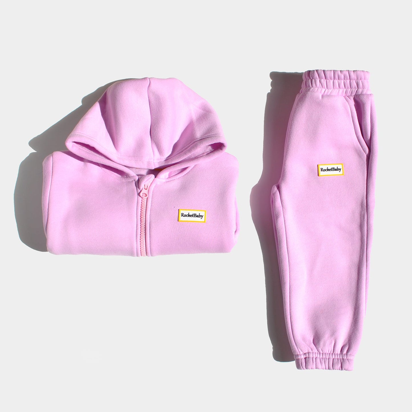 Set felpa con cappuccio e pantaloni rosa