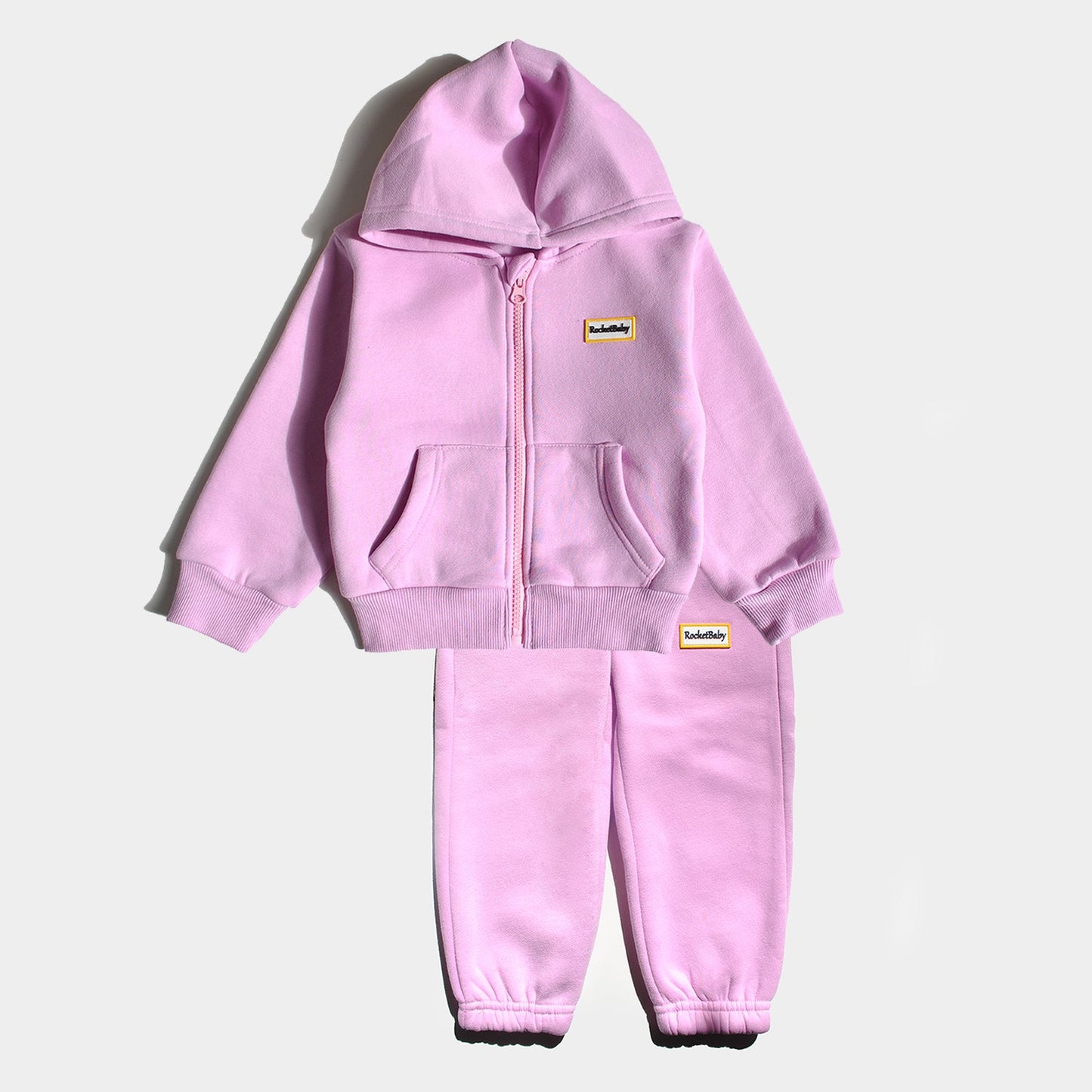 Set felpa con cappuccio e pantaloni rosa
