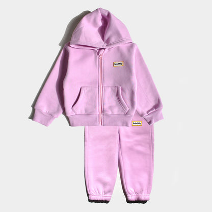 Set felpa con cappuccio e pantaloni rosa